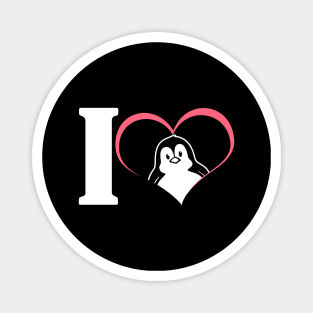 'I Love Penguins' Cute Penguin Seabird Gift Magnet